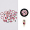 Paper Cabochons for Christmas, Nail Art Decorations, Mixed Shapes, Floral Pattern, 3~8x2~6x0.1mm, about 50pcs/box