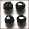 K9 Glass, Imitation Austrian Crystal Beads, Grade AAA, Faceted, Round, Black, 8mm, Hole: 0.9~1mm