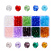 Transparent Glass Beads, Faceted, Rondelle, Mixed Color, 6x5mm, Hole: 1.2mm, about 500pcs/box