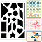 PVC Plastic Stamps, for DIY Scrapbooking, Photo Album Decorative, Cards Making, Stamp Sheets, Geometric Pattern, 16x11x0.3cm