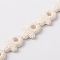 Synthetic Lava Rock Bead Strands, Female Gender Sign, Dyed, White, 38x34x8mm, Hole: 1mm, about 12pcs/strand, 16.1 inch