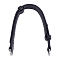 PU Leather Adjustable Bag Strap Chains, with Iron Clasps, for Bag Replacement Accessories, Black, 32~49x2cm