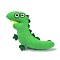 Cartoon Dinosaur Non Woven Fabric Brooch, PP Cotton Plush Doll Brooch for Backpack Clothes, Lime Green, 80x86x27mm