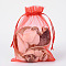 Organza Gift Bags with Drawstring, Wedding Party Christmas Favor Gift Bags, Organza Pouches for Potpourri, Red, 18x13cm