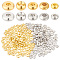 PandaHall Elite 200Pcs 10 Styles Brass Spacer Beads, Flat Round, Platinum & Golden, 4~6x1.5~3mm, Hole: 1.5~2mm, 20pcs/style