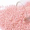 TOHO Round Seed Beads, Japanese Seed Beads, (191F) Frosted Soft Pink Lined Crystal, 11/0, 2.2mm, Hole: 0.8mm, about 5555pcs/50g