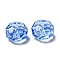 Transparent K9 Glass Beads, Faceted, Rondelle, Sapphire, 6x4mm, Hole: 1.2mm