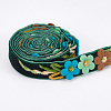 Velvet Handmade Flower Embroidered Lace Ribbons SRIB-WH0011-077B-3