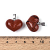 Natural Red Jasper Chunky Pendants G-T143-19I-3