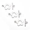 Flower Tibetan Style Alloy Toggle Clasps X-A0977Y-3