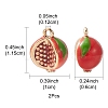 2Pcs Brass Enamel Charms KK-YW0001-78-3