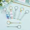 10Pcs 2 Colors Iron Bar Beadable Keychain Clasps AJEW-SC0003-90-6