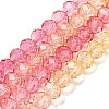 Transparent Painted Glass Beads Strands X1-DGLA-A034-T8mm-A07-2