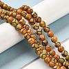 Tibetan Style Turtle Back Pattern dZi Beads Strands G-P229-A-04-8mm-9