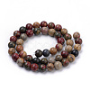 Natural Polychrome Jasper/Picasso Stone/Picasso Jasper Beads Strands X-G-S259-23-8mm-2