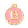 Golden Plated Alloy Enamel Charms ENAM-Q437-14B-1