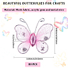 80Pcs Lace Butterfly Display Decorations DIY-CP0012-97-2
