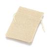 Polyester Imitation Burlap Packing Pouches Drawstring Bags ABAG-R005-14x10-13-2