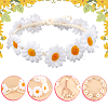 2Pcs 2 Styles Cloth Flower Hippie Headband Floral Crown OHAR-CP0001-18A-6