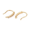 Rack Plating Brass Micro Pave Cubic Zirconia Earring Hooks ZIRC-F126-07GA-2