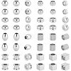 Unicraftale 48Pcs 8 Style 304 & 201 & 303 Stainless Steel European Beads STAS-UN0040-02-1