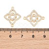 Brass Micro Pave Clear Cubic Zirconia Connector Charms CU-CBA7BFE-03I-G-3