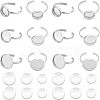 DIY Flat Round Cuff Ring Making Kit DIY-UN0003-46-1