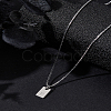 1Pc Stainless Steel Letter Rectangle Pendant Necklaces NJEW-LP0001-34F-P-3