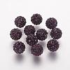 Polymer Clay Rhinestone Beads RB-K050-8mm-C04-1