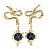 Rack Plating Eye Brass Stud Earrings EJEW-C108-07G-05-1