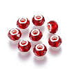 Handmade Glass European Beads X-GPDL25Y-76-1