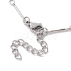 Brass Bar Link Chain Bracelet Making AJEW-JB01219-02-3