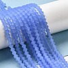 Imitation Jade Frosted Glass Bead Strands EGLA-A039-J4mm-MD04-4