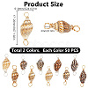 100Pcs 2 Colors Natural Shell Connector Charms PALLOY-AB00235-2