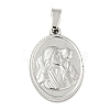 Non-Tarnish 304 Stainless Steel Pendants STAS-B071-02A-09P-1