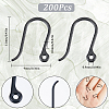 SUNNYCLUE 200Pcs Plastic Earring Hooks KY-SC0001-81A-2