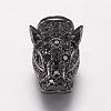 Brass Micro Pave Cubic Zirconia Beads ZIRC-G139-24B-1