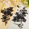 2Pcs Polyester Paillette Embroidered Cloth Sew on Patches PATC-CY0001-01A-4