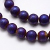 Electroplate Non-magnetic Synthetic Hematite Beads Strands G-R363-6mm-04-1