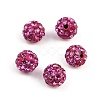 Polymer Clay Rhinestone Beads RB-H284-6MM-Half-502-4