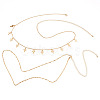 1Pc Alloy Double Layer Cross Charm Waist Chains AJEW-TA0002-20-2