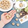 Fingerinspire 30Pcs Natural Wood Beads WOOD-FG0001-15A-2