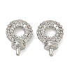 Brass Micro Pave Cubic Zirconia Peg Bails KK-D229-15P-1
