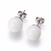 (Jewelry Parties Factory Sale)304 Stainless Steel Stud Earrings & Pendant Necklaces Jewelry Sets SJEW-L135-02B-03-5