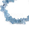 Unisex Chip Natural Aquamarine Beaded Stretch Bracelets BJEW-S143-55-3