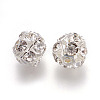 Brass Clear Rhinestone Beads RB-A017-10mm-S-2