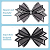 4Pcs 2 Colors Bowknot Polyester Rhinestone Shoe Decorations FIND-GO0002-32-3