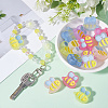 42Pcs 7 Colors Transparent Acrylic Beads MACR-SC0001-98-4