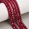 Lab Grown Red Corundum Beads Strands GG-CBAC488-04B-1
