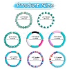 8Pcs 6 Style Synthetic Imperial Jasper & GLass Beaded Stretch Bracelets Set BJEW-SW00086-05-7